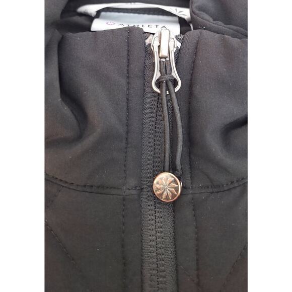 Athleta Vest Womens XS Puffer Black Full Zip Athletic‎ - Picture 3 of 6